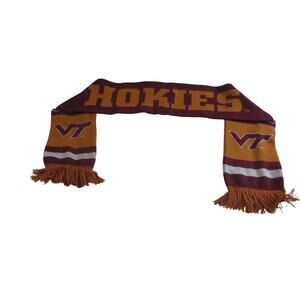Forever Brand Virginia Tech Hokies Scarf Maroon/Orange Spellout/Logos VT 2-Sided